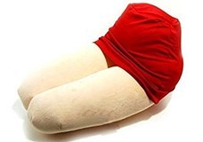 寝心地がいい枕　高品質 ひざまくらクッション 女性の太ももを忠実に再現 !!! 赤ミニスカート