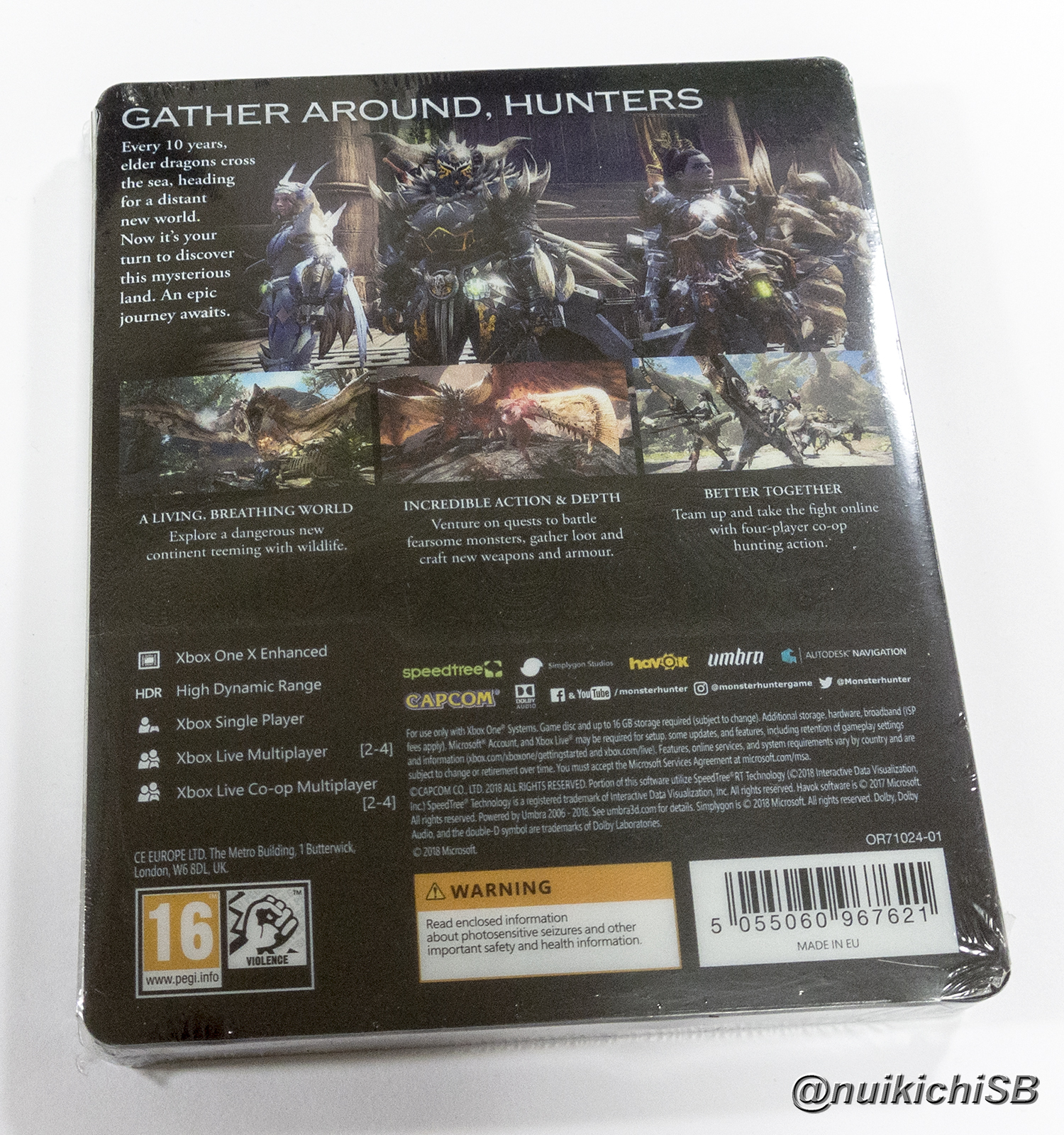 Monster Hunter World steelbook モンスターハンター:ワールド スチールブック