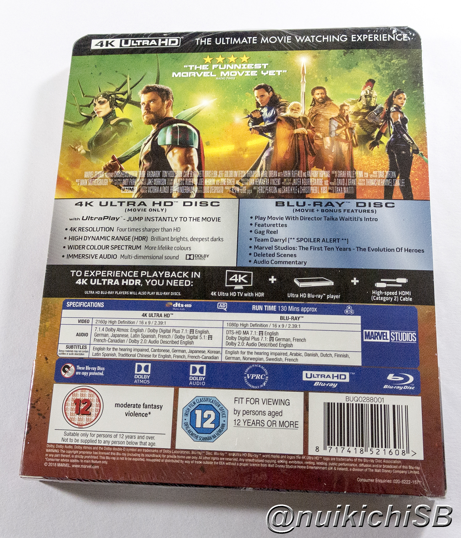 Thor: Ragnarok 4K Ultra HD zavvi steelbook マイティ・ソー バトルロイヤル スチールブック