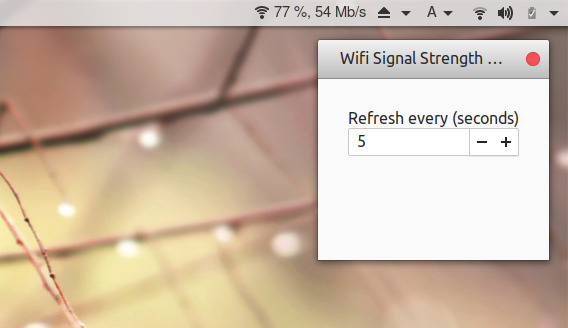 Wifi Signal Strength Monitor GNOME拡張機能 Wifiの電波の強さ